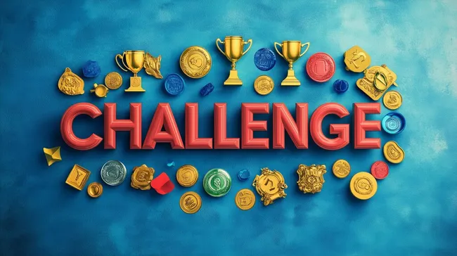 Motivierendes Erfolgsbild mit Pokalen und Medaillen