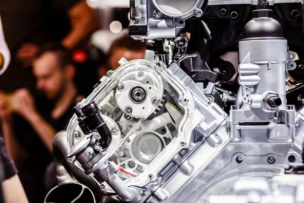 Motor Audi-Top-Modell R8 V10 plus bei der IAA 2017 in Frankfurt am Main