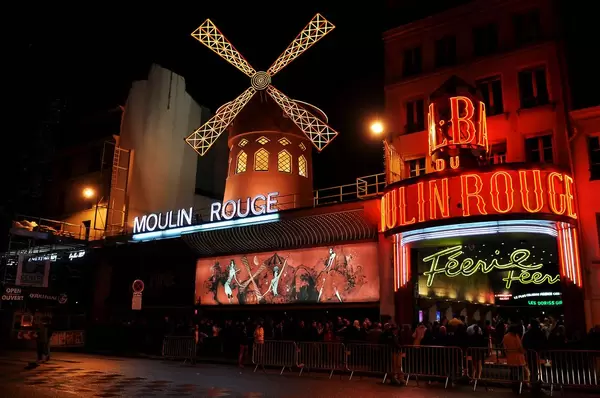 Moulin Rouge cabaret in Paris, France