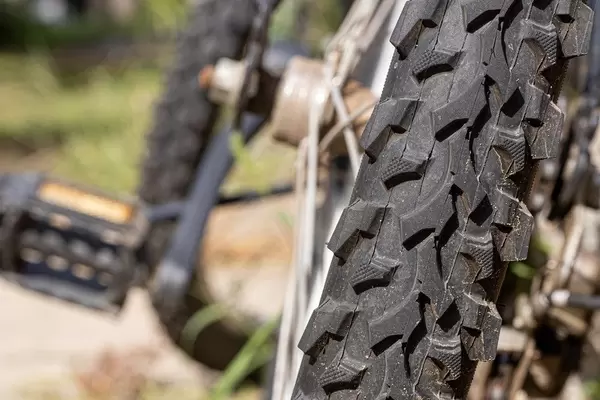 Mountain bile back Wheel closeup image
