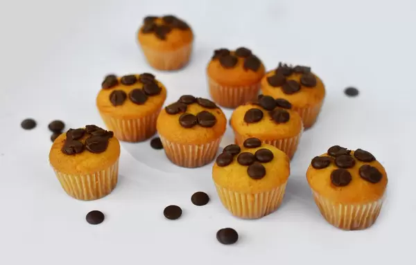 Muffins with chocolate