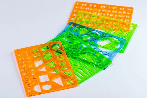 Multicolored rulers on a white background (Flip 2019)