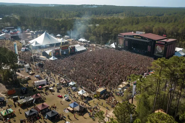 Musikfestival mit großer Menschenmenge