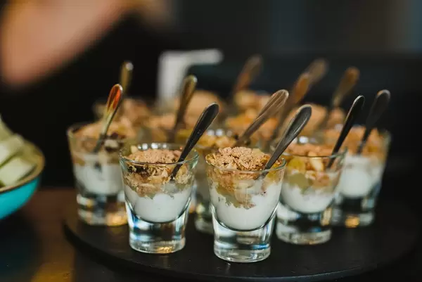 Musli And Cream Dessert On Glass Cups (Flip 2019)