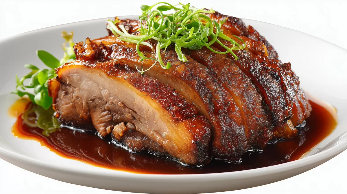 Mutters guter Schweinebraten mit dunkler Soße