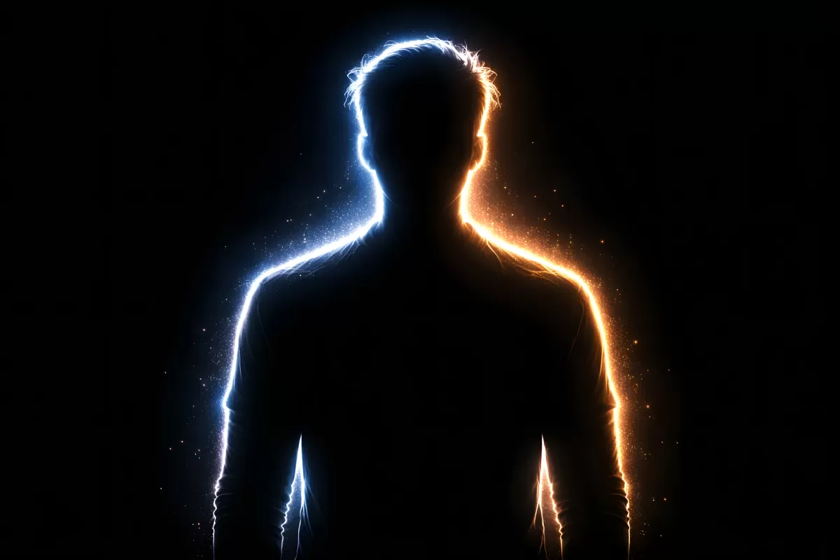 Mystische Energieform in dunkler Umgebung