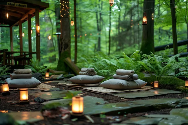 Mystischer Naturrückzugsort im Wald