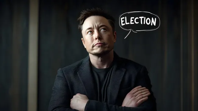 Nachdenklicher Unternehmer blickt in die Zukunft der Wahl