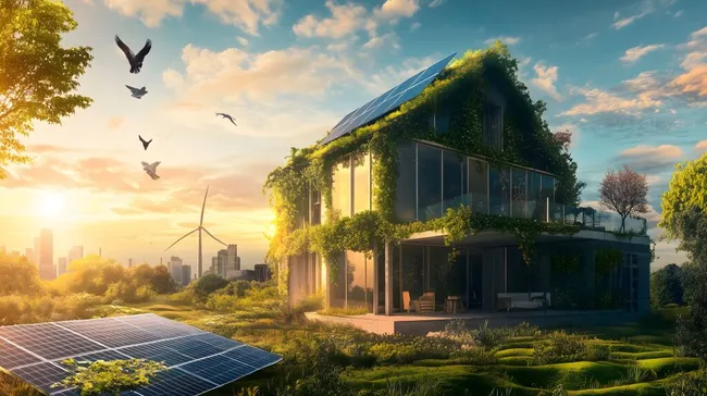 Nachhaltiges Öko-Haus in grüner Idylle