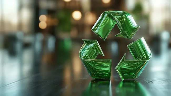 Nachhaltiges Recycling-Symbol in Grün