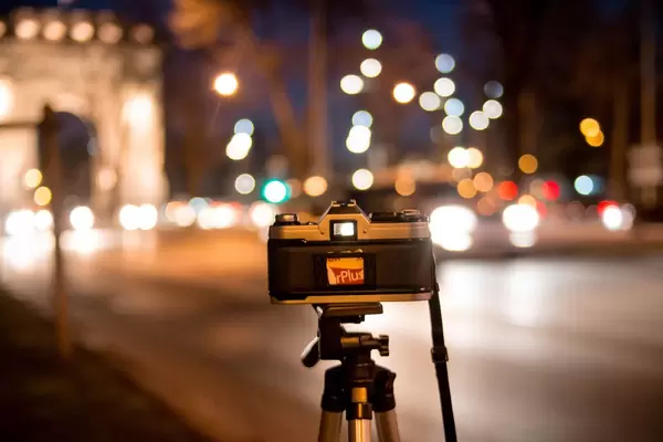 Nachtaufnahme mit Stativ
