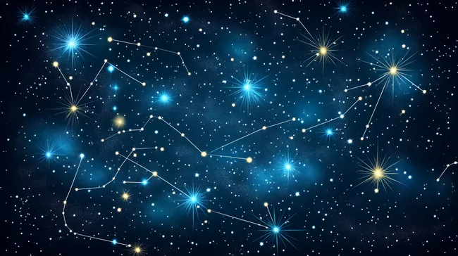 Nächtlicher Sternenhimmel mit funkelnden Konstellationen