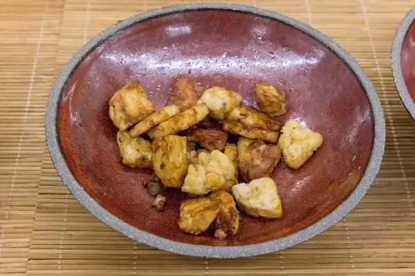 Nagel - veganes Bio-Tempeh, eine fermentierte Sojaspezialität zum Probieren auf einer Messe