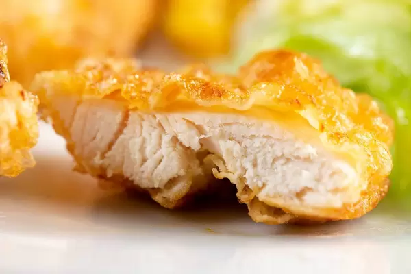 Nahaufnahme auf Fried Chicken Meat