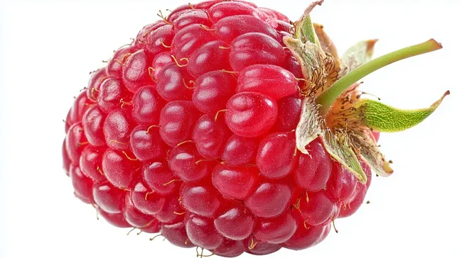 Nahaufnahme der saftigen, roten Himbeere