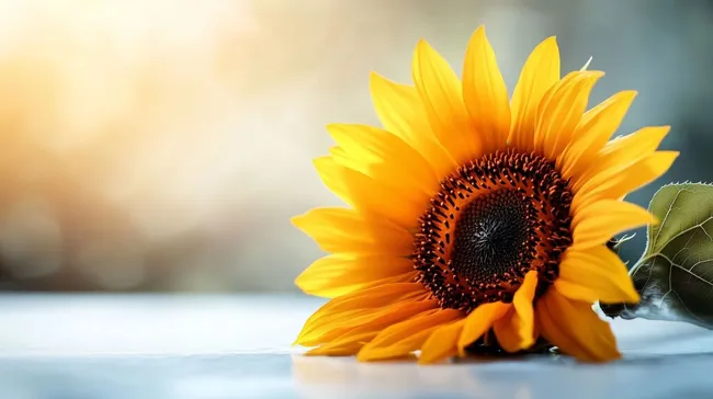 Nahaufnahme der strahlenden Sonnenblume