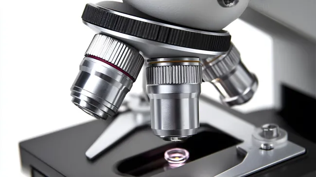 Nahaufnahme des Details eines hochauflösenden Mikroskops