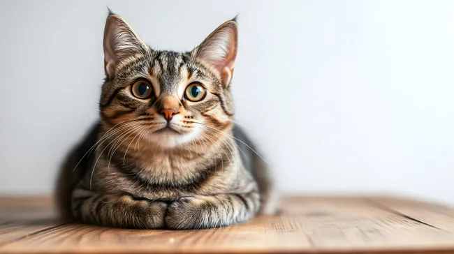 Nahaufnahme einer aufmerksamen Haus-Katze