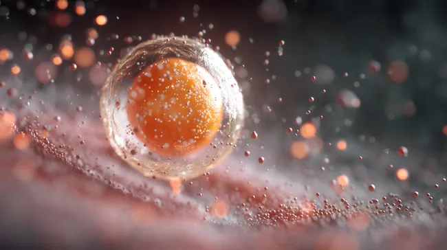 Nahaufnahme einer befruchteten Eizelle unter dem Mikroskop