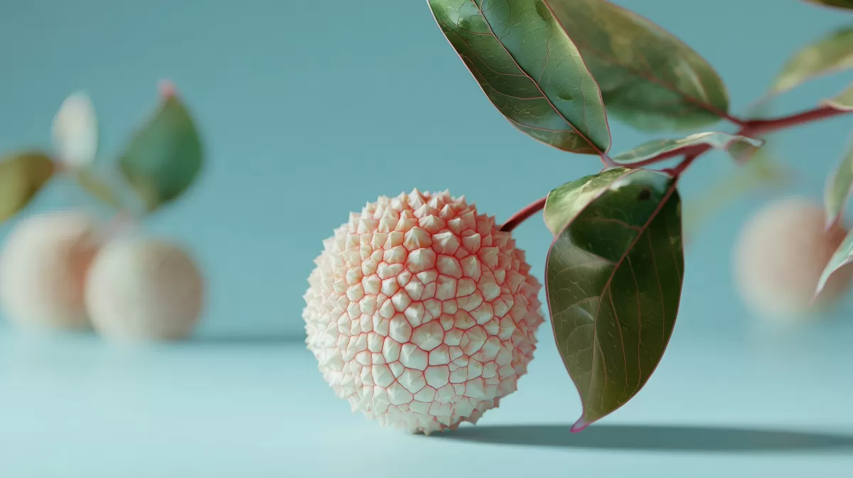 Nahaufnahme einer exotischen Pflanze mit weißen Blüten