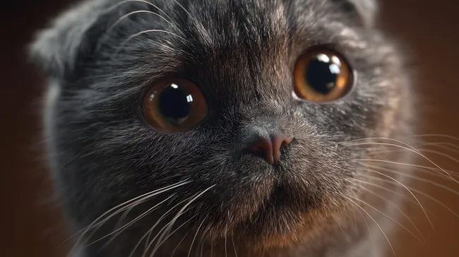 Nahaufnahme einer Hauskatze mit ausdrucksstarken Augen