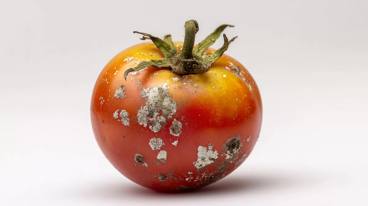 Nahaufnahme einer reifen Tomatenfrucht