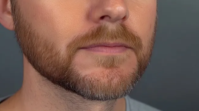 Nahaufnahme eines bärtigen Männergesichts