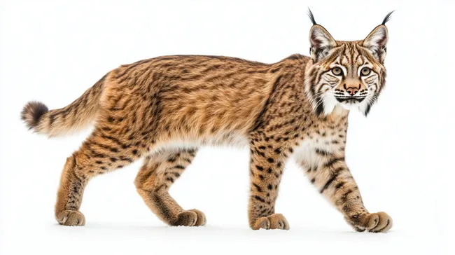 Nahaufnahme eines eleganten Luchses mit Fellmuster