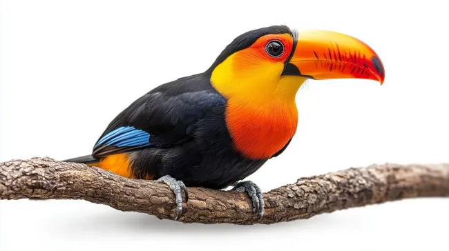 Nahaufnahme eines farbenfrohen Tukans