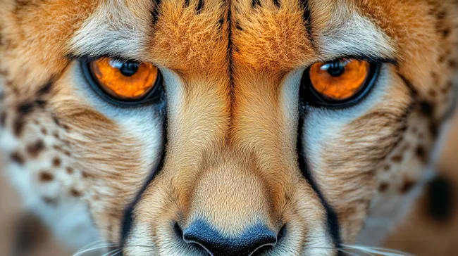 Nahaufnahme eines fokussierten Geparden