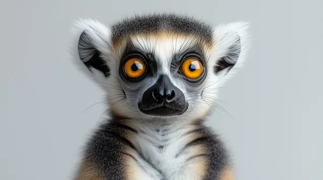 Nahaufnahme eines Katta-Lemurs mit auffallenden Augen
