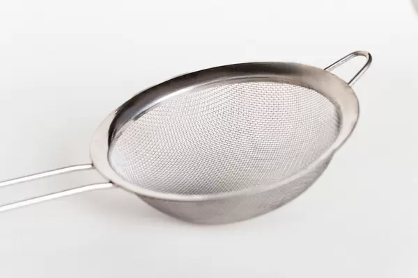 Nahaufnahme eines Kochsiebs