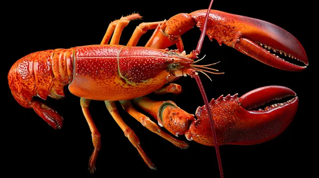 Nahaufnahme eines leuchtend roten Hummers