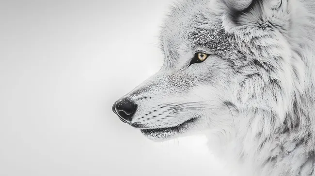 Nahaufnahme eines majestätischen Wolfskopfes