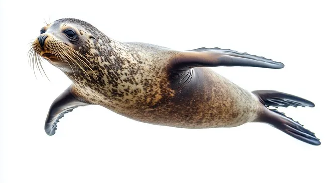 Nahaufnahme eines neugierigen Seelöwen im Wasser