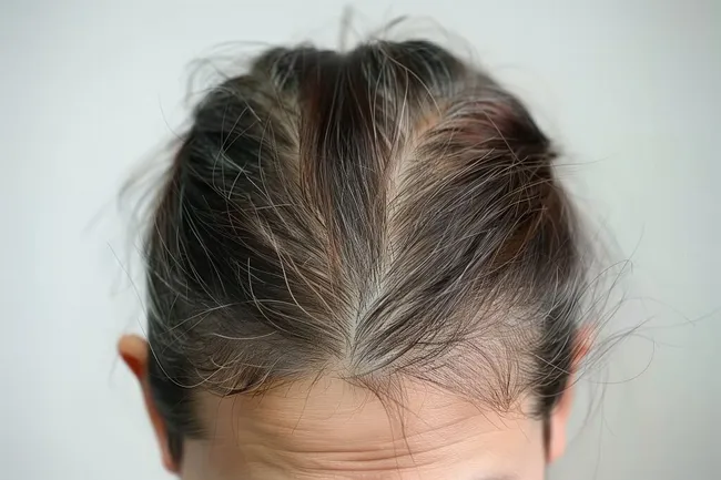 Nahaufnahme von Haarproblemen einer Frau