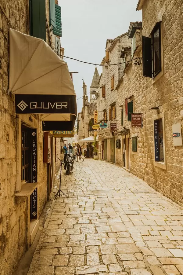 Narrow stone street of Trogir