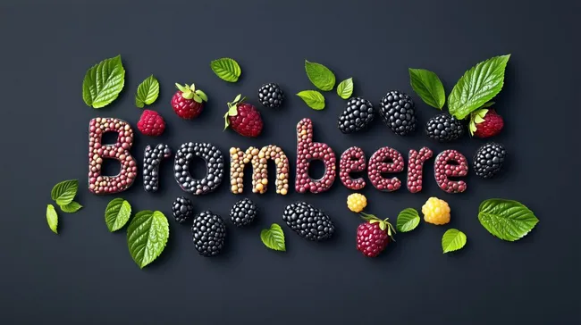 Natürliche Brombeeren-Komposition auf dunklem Hintergrund