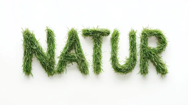 Natürliche Buchstaben aus frischem Gras