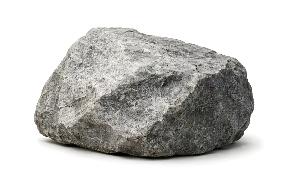 Natürlicher Felsen in Grautönen