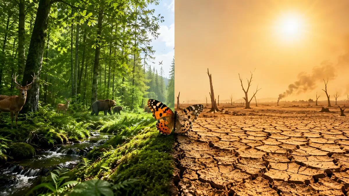 Natur im Wandel – Wald und Dürre im Kontrast