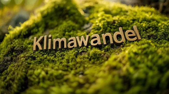 Natur-Motiv mit Klimawandel-Botschaft