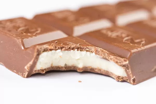 Nelly Chocolate Bar on the white background