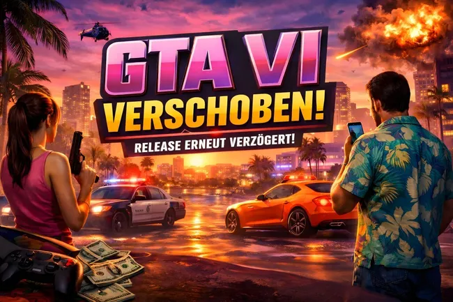 Neon-Stadtbild mit Verfolgungsjagd und Helikopter