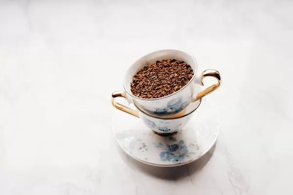 Nescafe in a porcelain coffee cup. Concept shot.