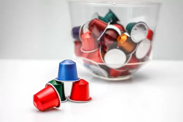 Nespresso Cups on  White Background