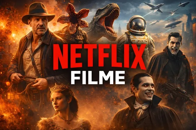 Netflix-Blockbuster Filmkulisse mit Action-Elementen