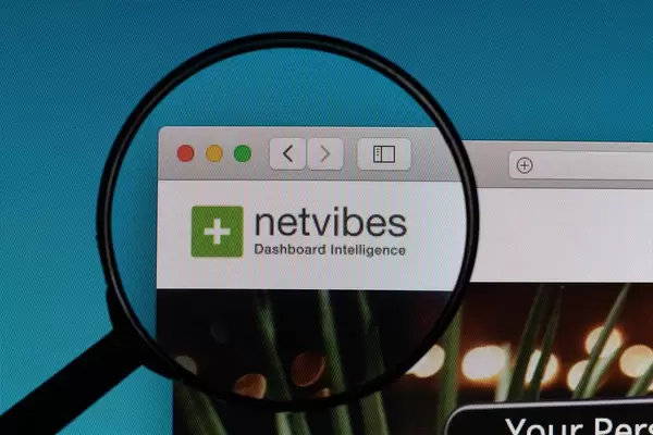 Netvibes logo under magnifying glass