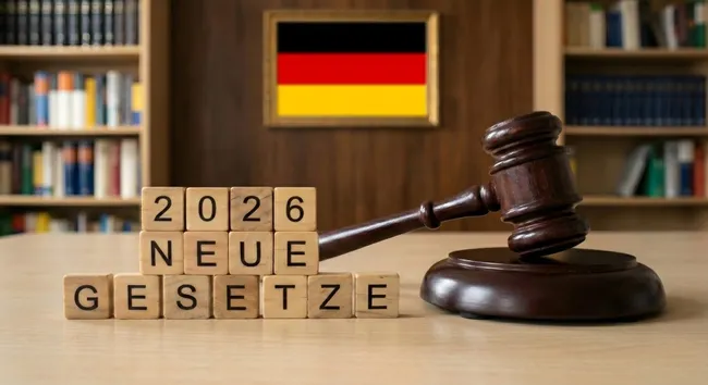 Neue Gesetze 2026 - Deutsches Rechtssystem im Wandel