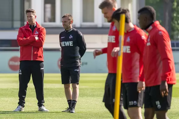 Neuer 1. FC Köln Trainer André Pawlak und Physiotherapeut Thorsten Klopp beim Training am Clubhaus Geißbockheim